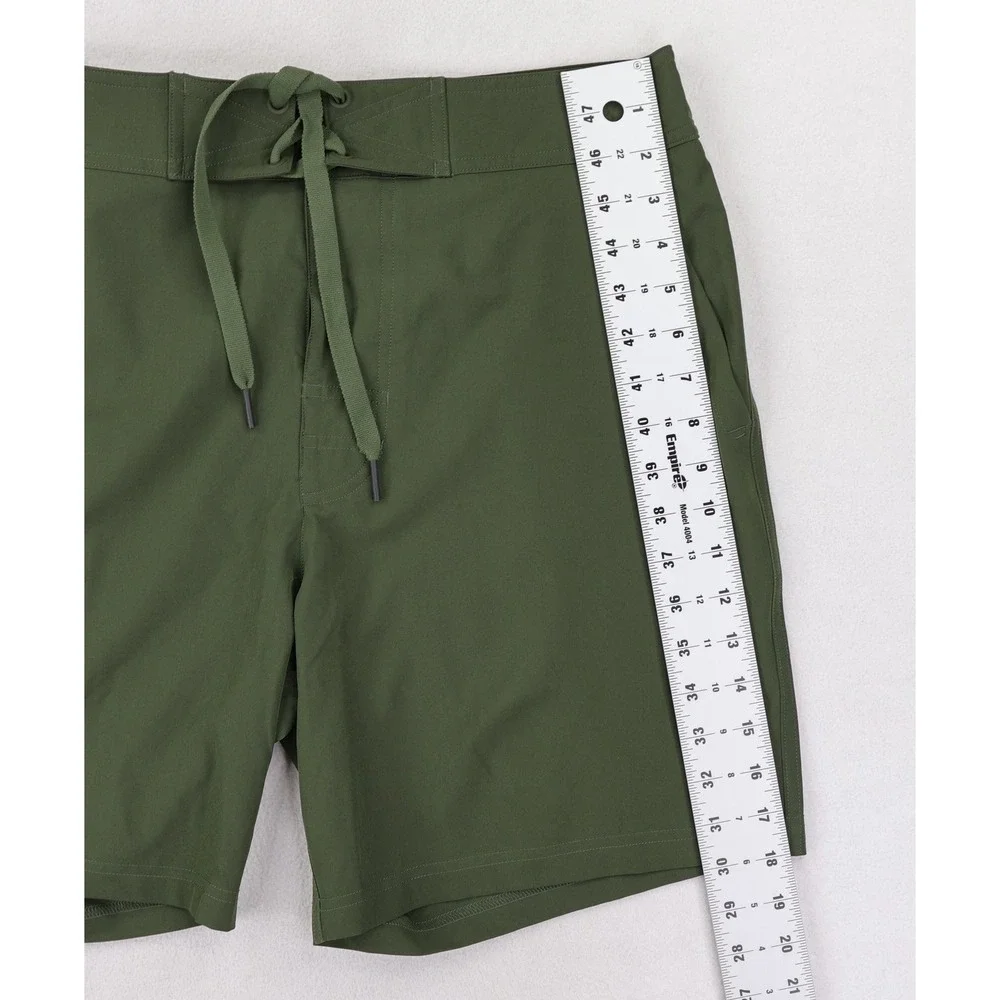 Alo Shorts Mens Large Green Drawstring Athletic Swim Hybrid Board Quick Dry - Picture 9 of 13